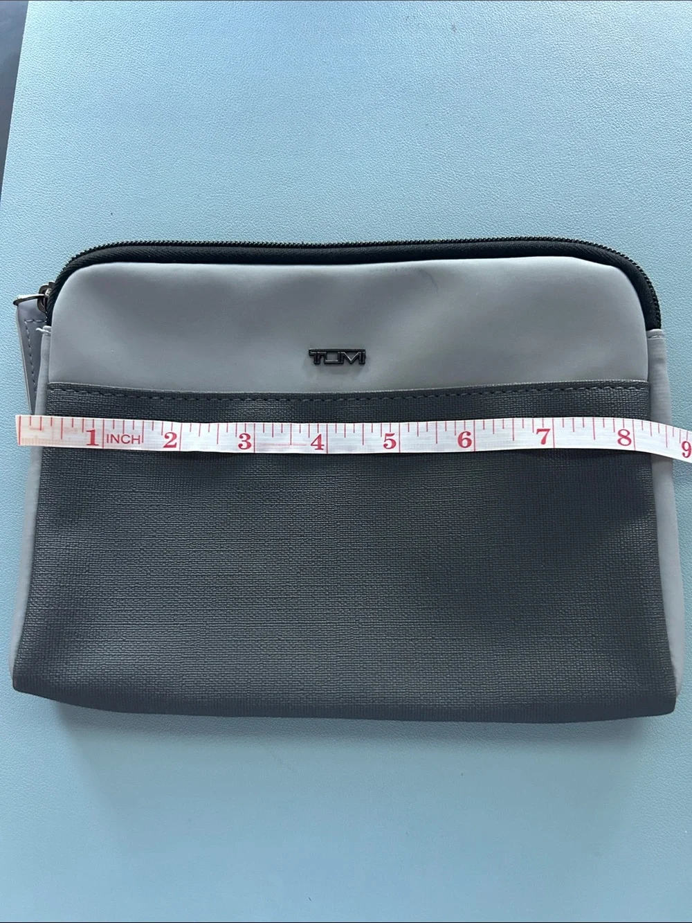 Tumi Gray Two-Tone Travel cosmetic Pouch